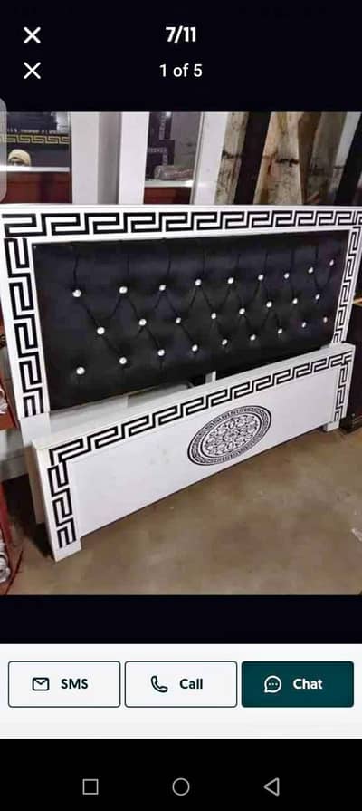  Modern Black White Versace Design Bed - King Size  03124285590