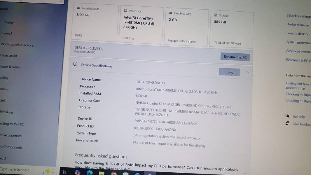 Dell Precision M4800 3