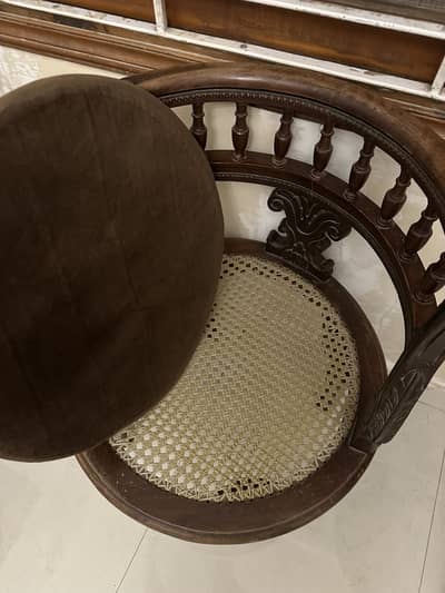 2 wooden chairs