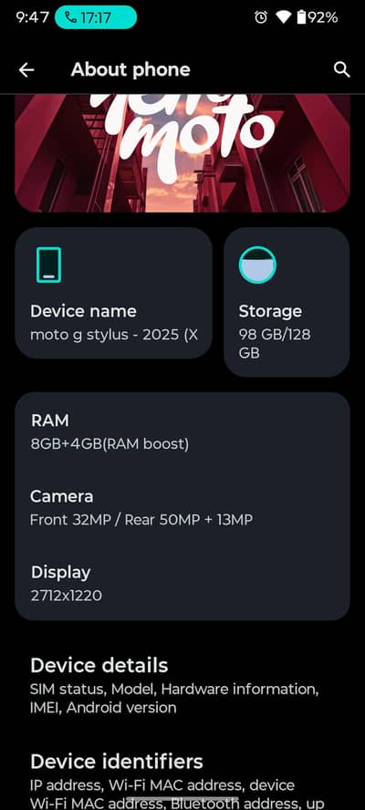 Motorola Moto G Stylus 2025 network unlock 8/128 gb non pta