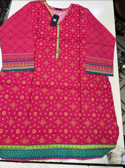 Printed Lawn Cotton Kurti - S/M/L Available - New
