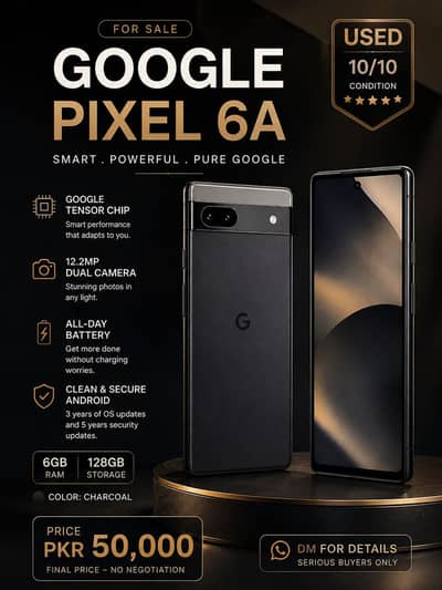 Google Pixel 6a 6GB/128GB | 10/10 Condition | PTA Approved