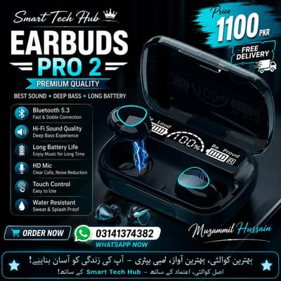  M10 Wireless Earbuds  | Free Delivery 