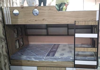 Kids Wooden Bunk Bed (6x3) with Large Bottom Drawer - Negotiable - A1