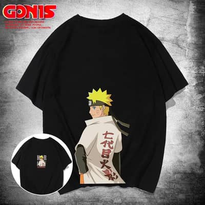 Naruto Anime T-Shirt Pink Short Sleeve Teenager