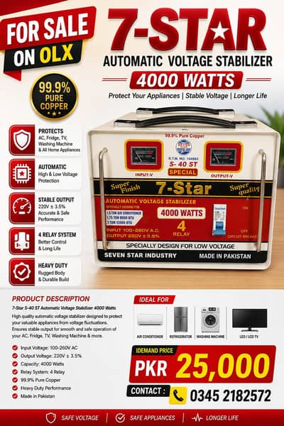 7 Star Automatic Volate Stabilizer