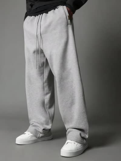 Men's Micro Plain Grey Trouser Small to 2XL