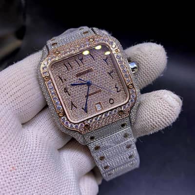 CARTIER SANTOS ICED OUT