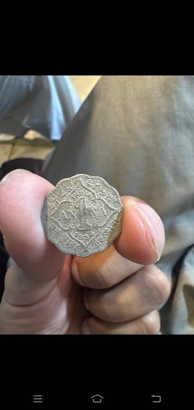 `Rare British India 1 Anna King George V Antique Coin`