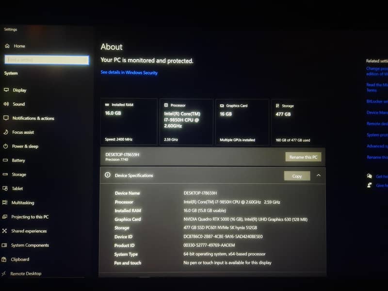 Dell precision 7740 8
