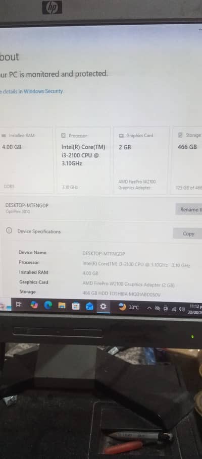 Dell Optiplex 3010 i3 4GB 500GB 2GB GPU with HP Monitor
