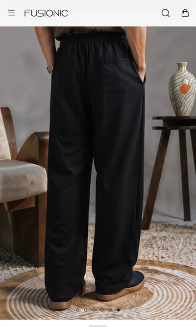Fusionic BLACK RELAXED TROUSER MEN