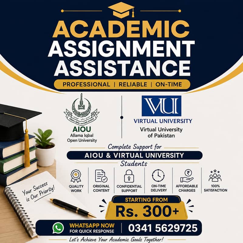 AIOU & Virtual University assignment support 0