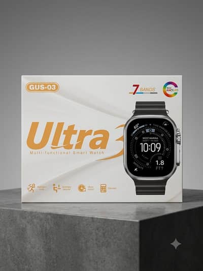 Ultra 3 Smart Watch with 7 Interchangeable Straps