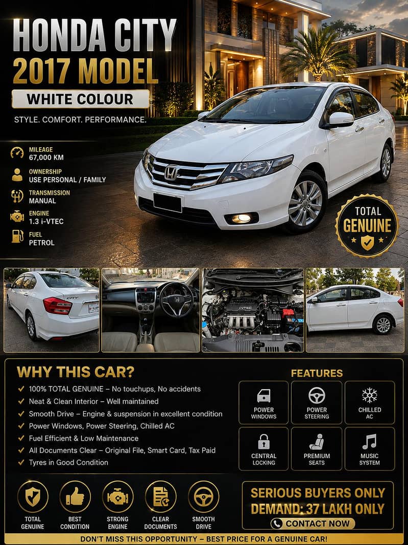 HondaCity 2017Model 1.3 0