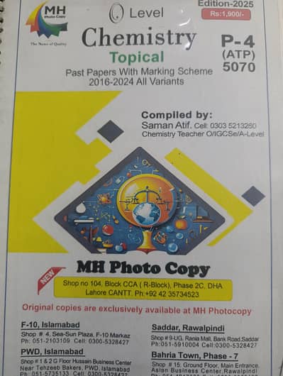 CHEMISTRY P4 O LEVEL  5070