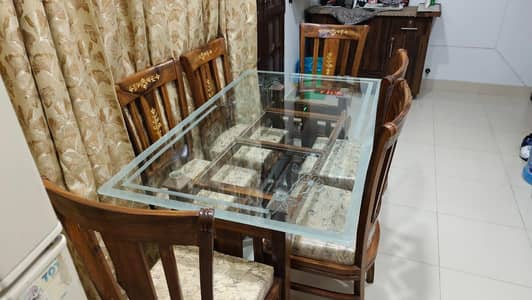 6 chairs dining table for sale