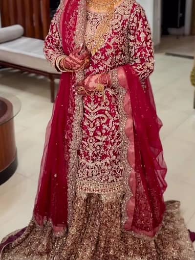 Customized Bridal Farshi Lehengha (Worn Once )
