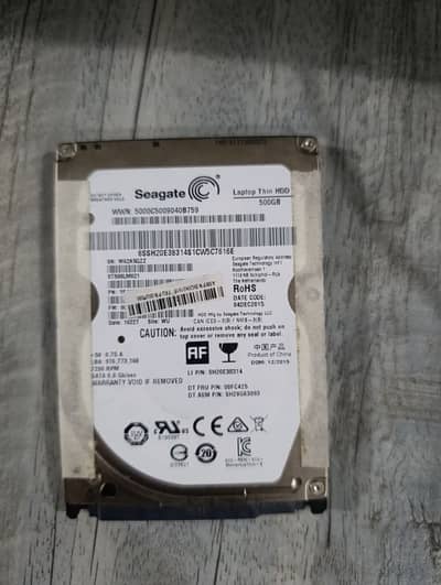 Seagate 500GB hard drive slightly used