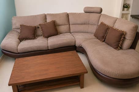 L shaped curve sofa For Sale
