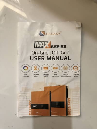 Galaxy MAX 7200 on grid, off grid, hybrid solar inverter