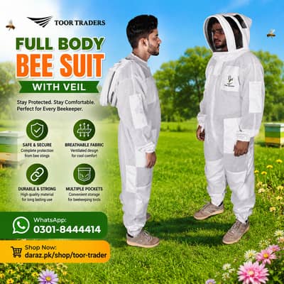 3-Layer Ultra Breeze Ventilated Beekeeping Bee Suit with Veil