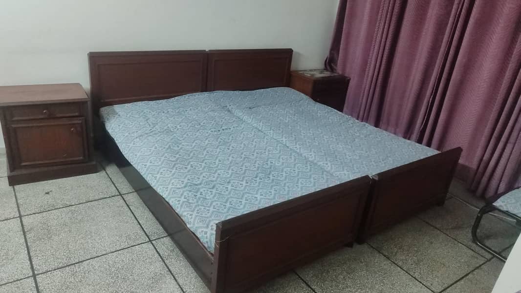 solid wood bed set 1