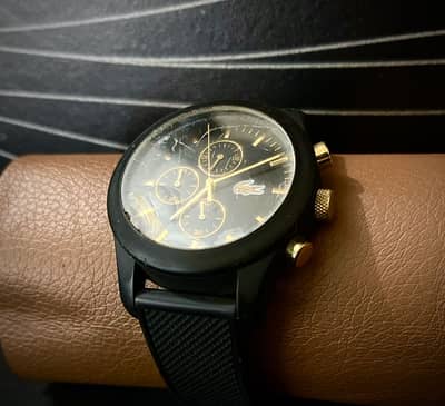 Lacoste 12.12 Chronograph Original Watch (Black & Gold)