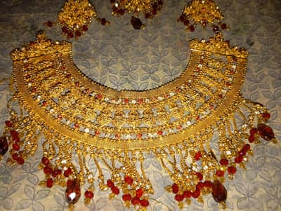bridal sharara jewellery set & bangles