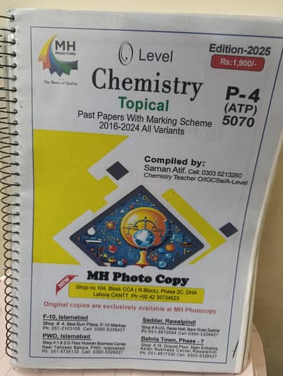 CHEMISTRY P4 O LEVEL  5070
