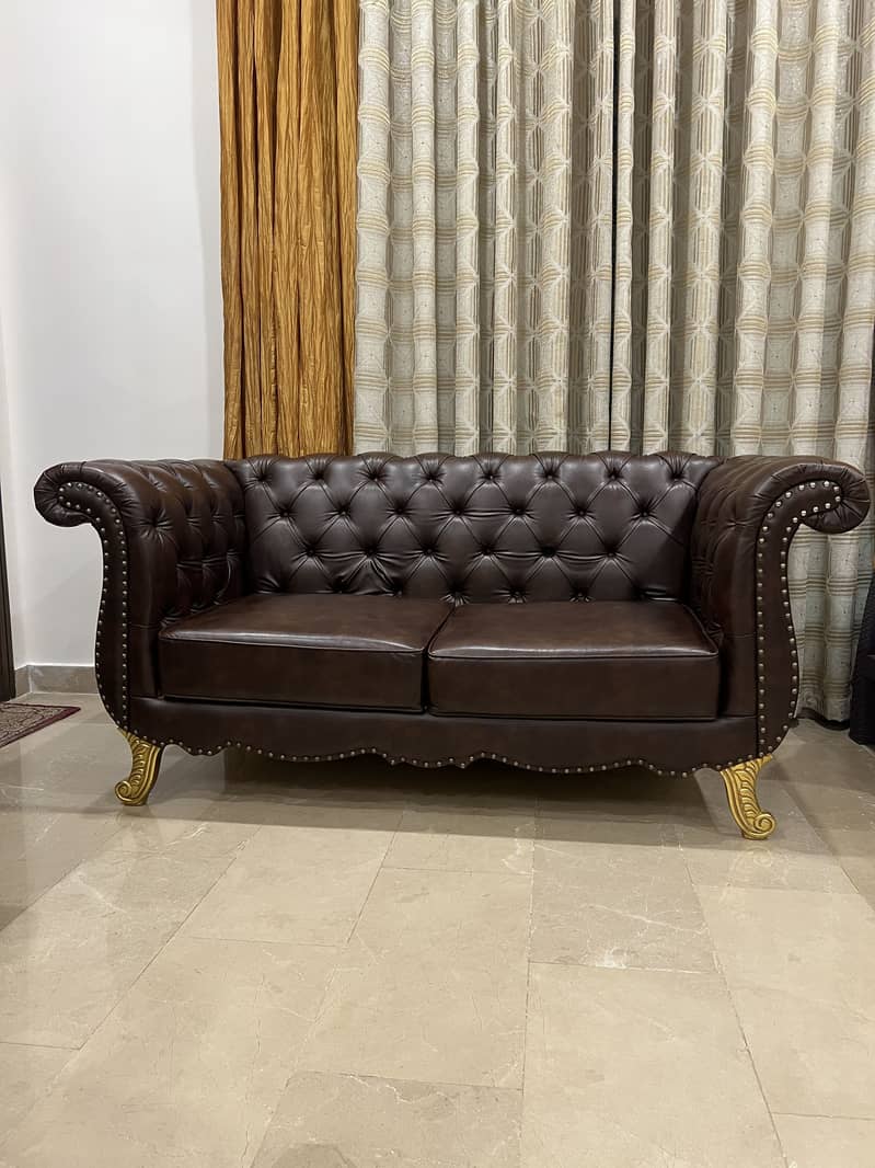 Sofa/leather/sold wood/ coffee table 2