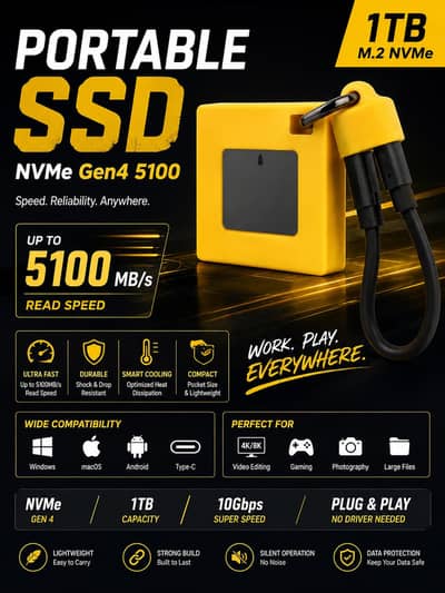 Portable external NVME SSD gen 4 M2 2230/type c small easy to carry