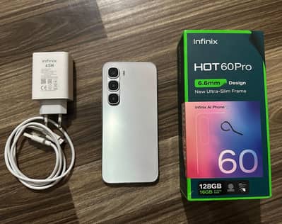 Infinix Hot 60 Pro 8/128 Full Box PTA Approved 7+ Months Warrenty