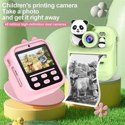 Instant Print Camera,Dual Lens Selfie Cameras, 48MP Digital Camera