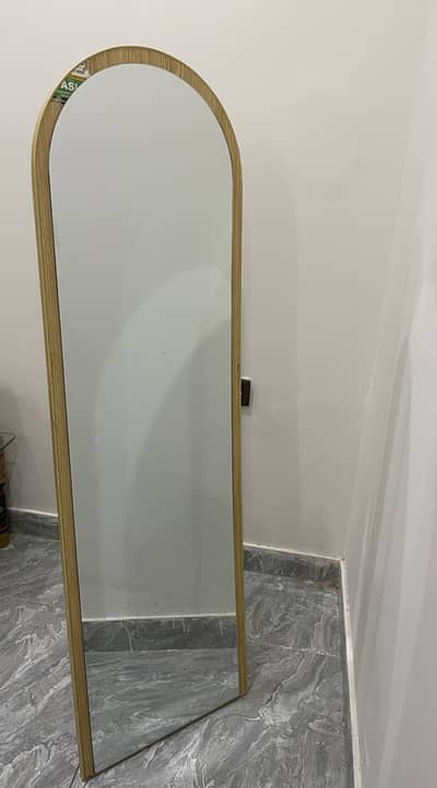 Modern Wooden Arched Full-Length Mirror / Standing Dressing Mirror
