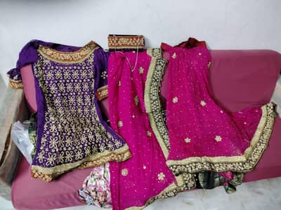 Bridal Sharara heavy stonework