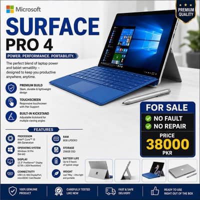 Microsoft Laptop Surface Pro 4 | For Sale | Touch Screen