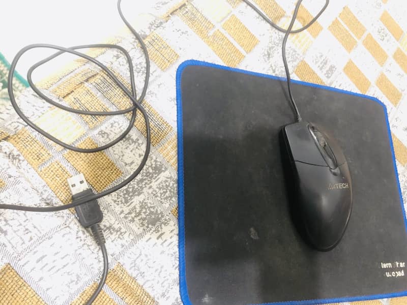 A4tech mouse (OP-720S) with mousepad 0