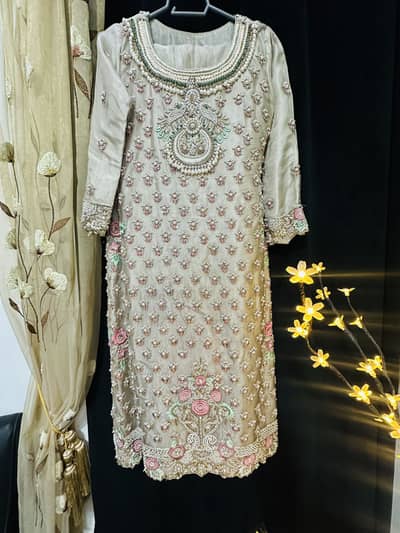3 piece fancy dresses with sharara and dupta