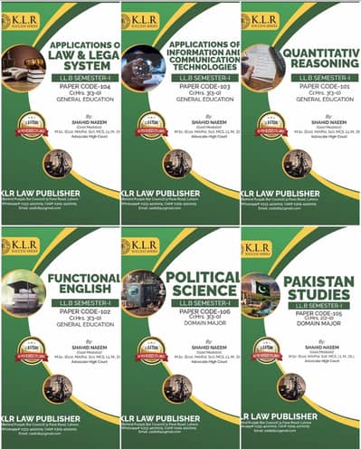 Law LLB 1st Semester (4years) KLR books