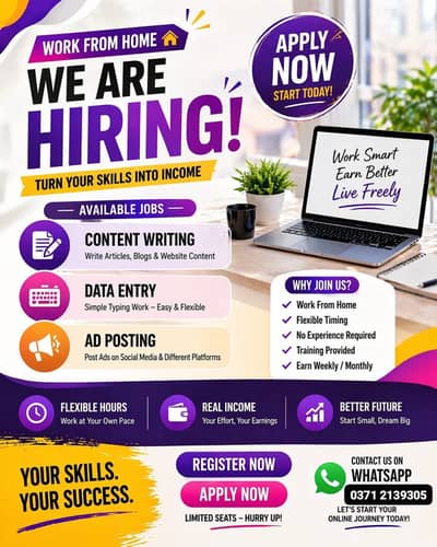 Male/Female/Part Time/Online Work