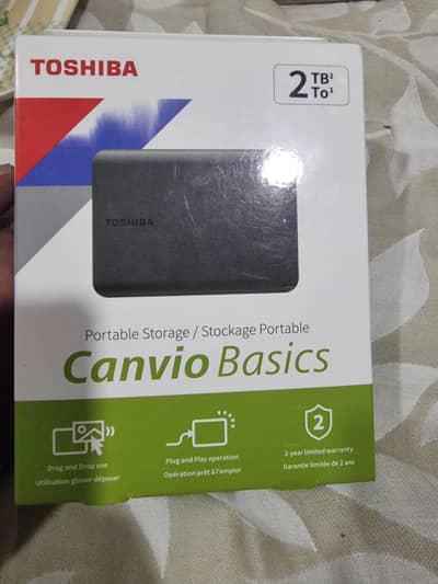 2TB External Toshiba hard drive