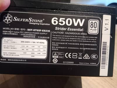 SilverStone 650W 80+ Power Supply