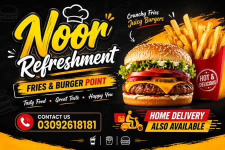 Cook for fries,burger,shwarma