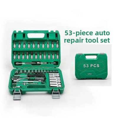 53 pcs Tool Set Profesional complete Tool Kit free cod cash on deliver
