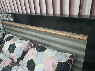 Double bed wooden