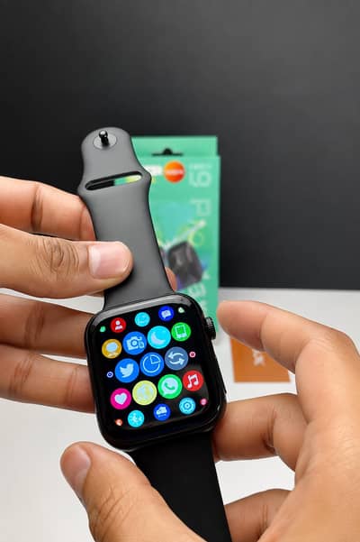 ⌚ Smart Watch i9 Pro Max — Black & pink