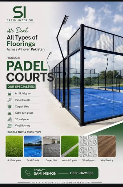 Padel Court, Grass Carpet, Austroturf, Carpet Tile, 3D Wallpapers
