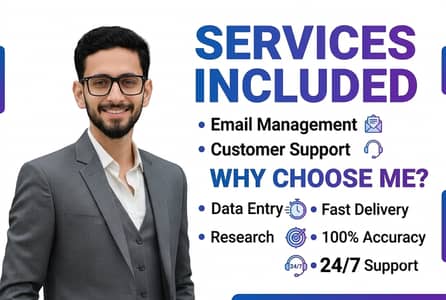 Professional Virtual Assistant | Data Entry & Email Handling | فوری د