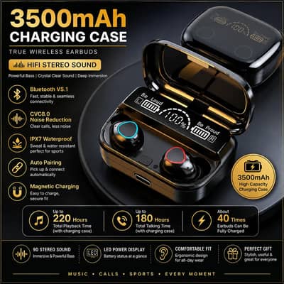  Wireless Earbuds wuth LED display 